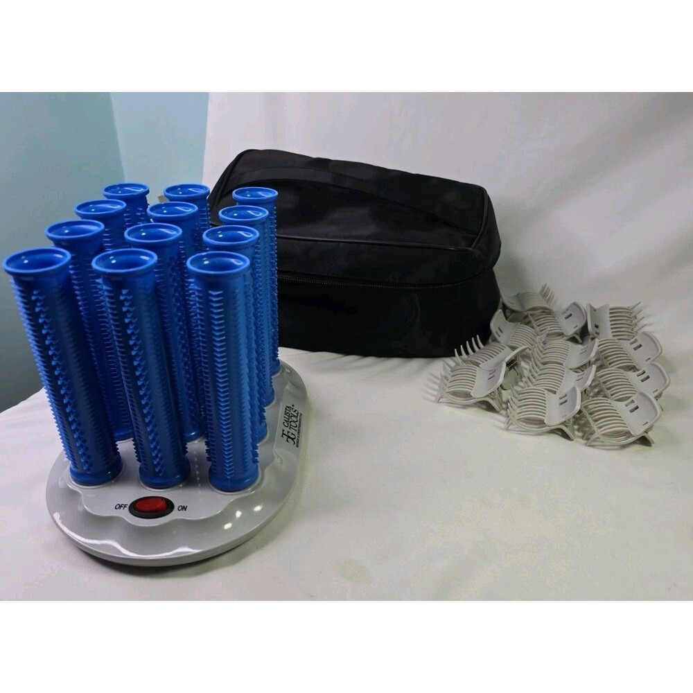 Calista Tools Ion Hot Rollers LONG Length Set w/ L-12 Base 12 Clips 12 Rollers